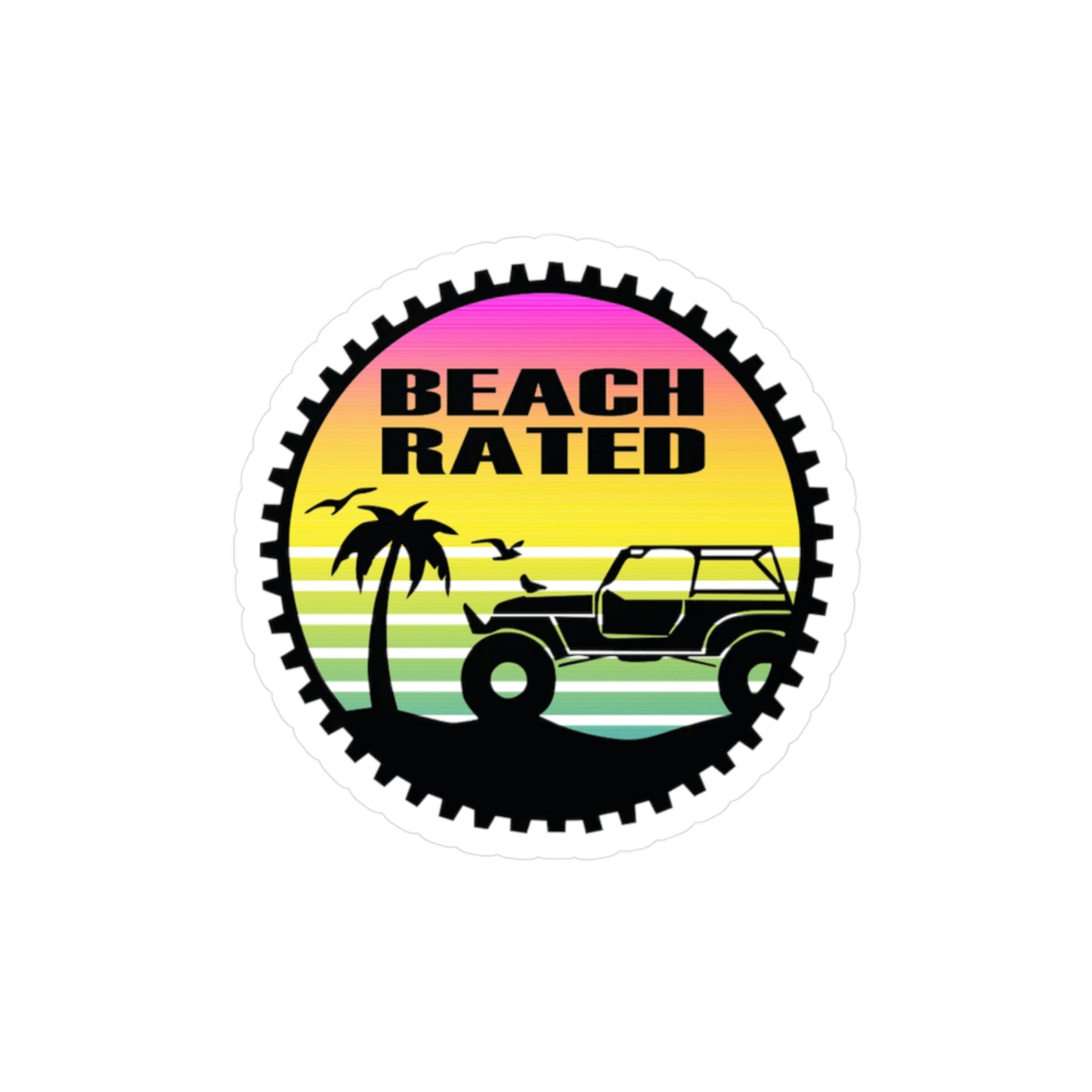 Beach Rated Vinyl Decal